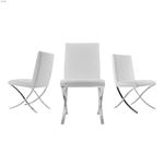Loft White Eco - Leather Dining Chair by Casabia-3