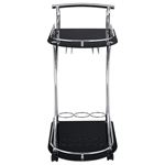 Coaster Elfman Bar Cart Black and Chrome 910001 2