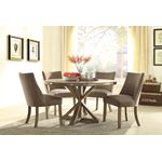 Beaugrand Grey Oak Upholstered Dining Side Chair 5177S in round