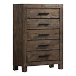 Woodmont Rustic Golden Brown 5 Drawer Chest 222635 By Coaster