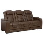 Backtrack Chocolate Leather Power Reclining Sofa U2800415 By Ashley Signature Design