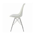 Broderick Retro Side Chair White And Chrome 102792side