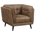Thatcher Brown Button Tufted Chair 509423 By Coaster