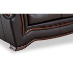 262 Classic Brown Embosed Leather Love Seat-3