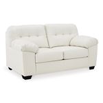 Donlen White Leatherette Loveseat 59703 By Ashley Signature Design