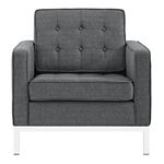 Loft Modern Grey Fabric Tufted Chair EEI-2050-DOR by Modway