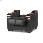 Uptown Black Leatherette Chair-3