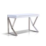 York High Gloss White Lacquer Office Desk by Casab