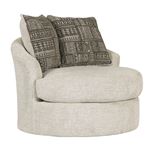 Soletren Stone Fabric Swivel Accent Chair 95104 By Ashley Signature Design