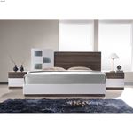 SanRemo A White and Walnut Panel Bed-3