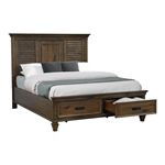 Franco Burnished Oak Queen Storage Bed 200970Q By Coaster