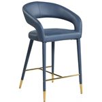 Destiny Navy Leatherette Counter Stool By Meridian Furniture