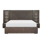 Facets California King Wall Panel Bed in Mink wi-3