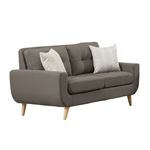 Deryn Grey Fabric Love Seat 8327GY-2 by Homelegance