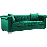 Kayla Green Velvet Tufted Sofa Kayla_Sofa_Green by Meridian Furniture