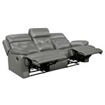 Lambent Grey Leather Reclining Sofa 9529GRY-3-3