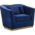 Arabella Navy Velvet Chair Arabella_Chair_Navy by Meridian Furniture