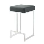 Modern Black Leatherette Square Counter High Stool 105253 By Coaster