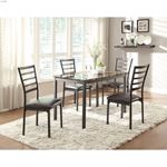 Flannery Black Dining Table set