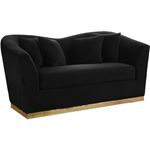 Arabella Black Velvet Love Seat Arabella_Loveseat_Black by Meridian Furniture