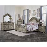Catalonia Traditional Platinum Gold Queen Bed 18-3
