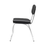 Retro Open Back Side Chairs Black And Chrome 2066 Side