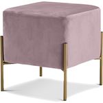 Isla Pink Velvet Upholstered Ottoman/Stool