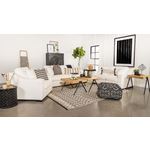 Ashlyn White Fabric Sofa 509891-3