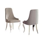 Antoine Grey Velvet Demi Arm Dining Chair 108812 - Set of 2 By Coaster