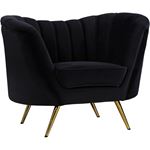 Margo Black Velvet Chair Margo_Chair_Black by Meridian Furniture