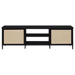 Amherst Black 70 inch Metal TV Stand Media Cons-3