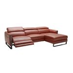 Nina Ochre Premium Leather Recliner Sectional by JM Furniture