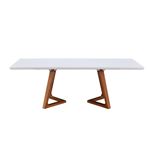 Modern Extravaganza 1692 White Top Extension Dining Table