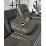 Card Player Smoke Faux Leather Power Reclining-3