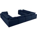 Serene 8pc A Navy Linen Deluxe Cloud Modular Sec-3