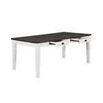 Kingman Espresso And White 4-Drawer Dining Table 109541 By Coaster