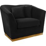 Arabella Black Velvet Chair Arabella_Chair_Black by Meridian Furniture
