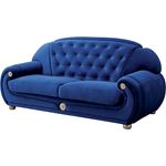 Giza Tufted Blue Velvet Sofa By ESF Furniture