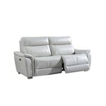 Modern 1705 White Leather Power Reclining Sofa by ESF