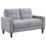 Bowen Grey Track Arm Tufted Loveseat 506782 By Coaster