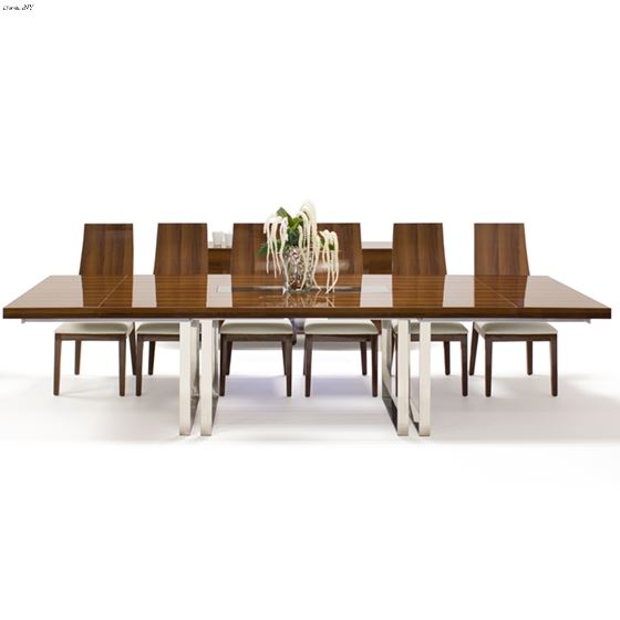 Galway Double Pedestal Walnut Lacquer Dining Table by Sharelle in set