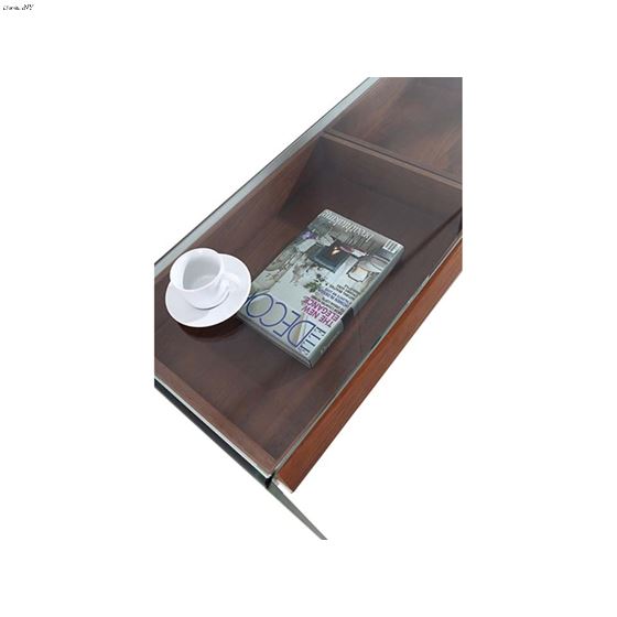 Ibiza Walnut Veneer w/ Glass Console Table - 3