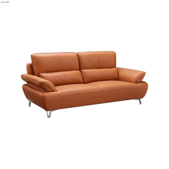 1810 Modern Orange Leather Sofa by ESF