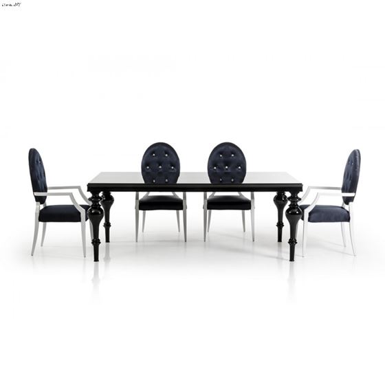 Bella Transitional Black Dining Table 3