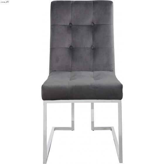 Alexis Grey Upholstered Velvet Dining Chair