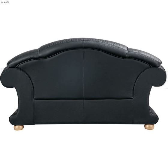 Apolo Tufted Black Leather Love Seat Apolo By ESF Furniture 3