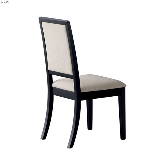 Louise Black and Cream Upholstered Dining Side Chair 101562 - Set Of 2 By Coaster