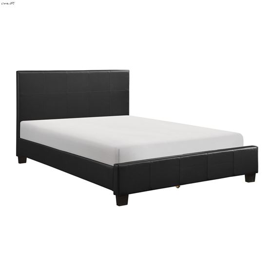 Lorenzi Black Upholstered King Size Bed 2220K-1E-3