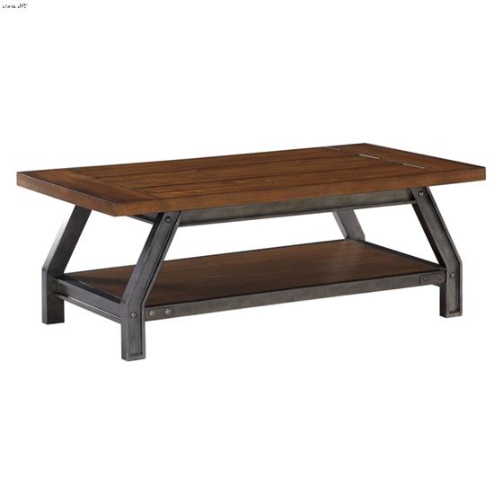 Holverson Rustic Brown Coffee Table 1715-30 By Homelegance