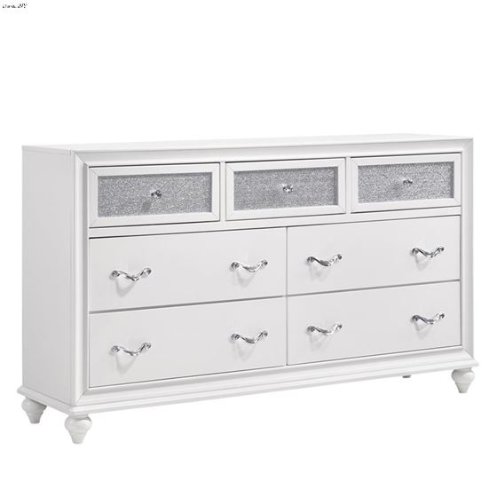 Barzini White 7 Drawer Dresser 205893 By Coaster